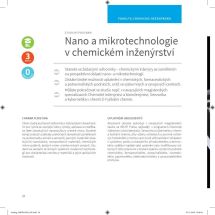 Program Nano a mikrotechnologie v chemickém inženýrství