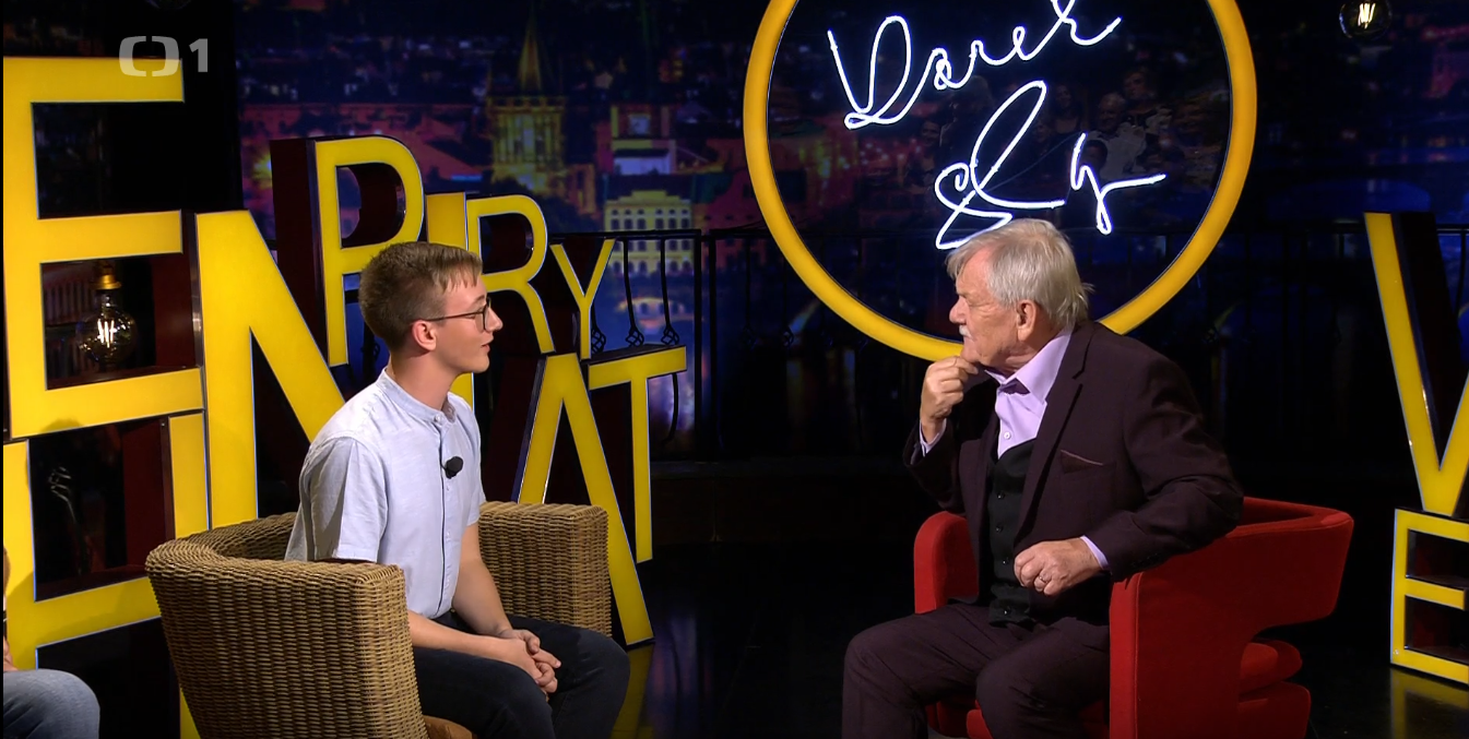 Náš student Václav Verner hostem talk show Karla Šípa