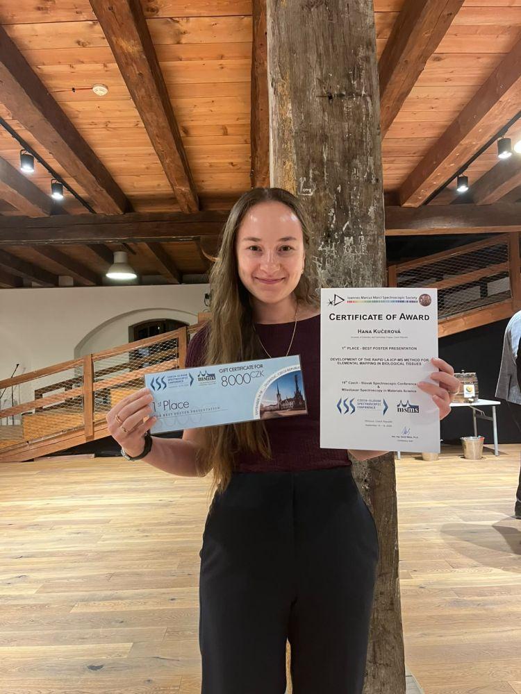 Best Poster Award for Hana Kučerová