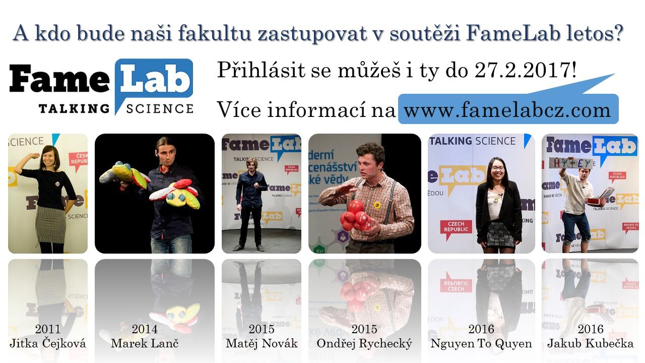 Přihlas se do soutěže pro mladé popularizátory vědy - FameLab 2017!